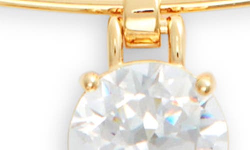 Nordstrom Cubic Zirconia Sliding Pendant Collar Necklace In Clear- Gold