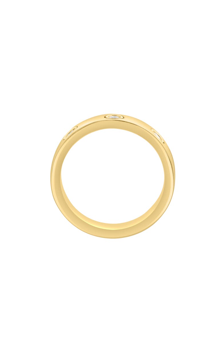 EFFY 14K Gold Plated Sterling Silver Diamond Band Ring, Alternate, color, Gold