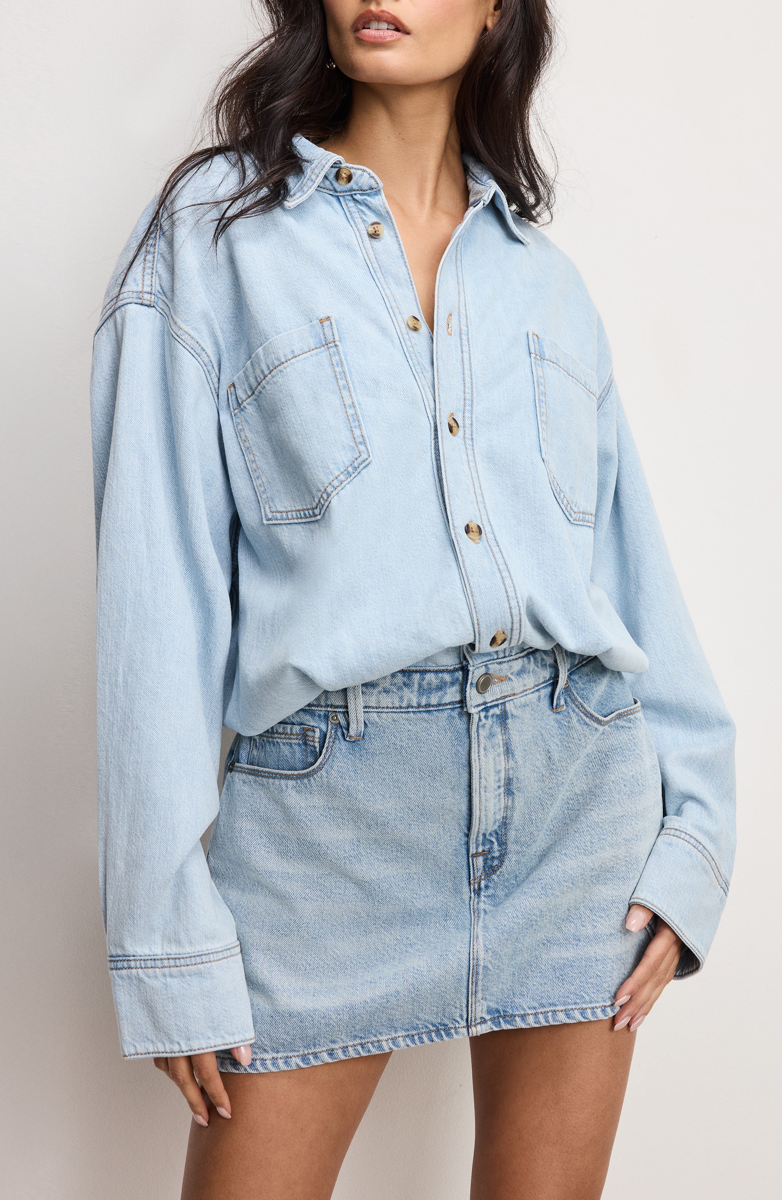 Good American Denim Shirtdress