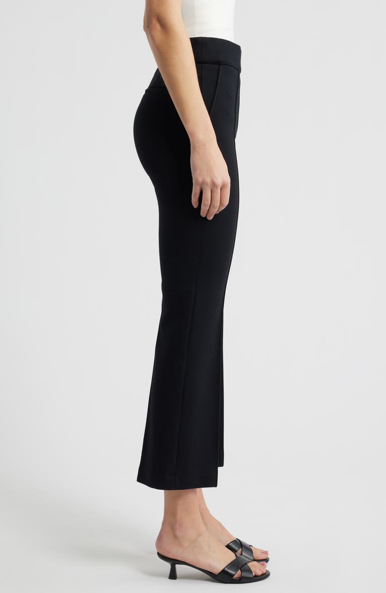 SPANX<sup>®</sup> Ponte Pintuck Kick Flare Pants, Alternate, color, Classic Black