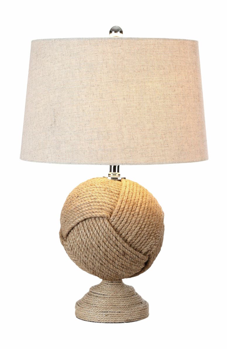 JONATHAN Y Monkey's Knotted Rope LED Table Lamp, Main, color, Brown/Tan