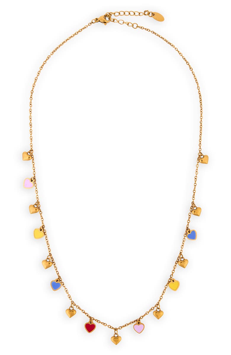 SAACHI Heart Charm Necklace, Main, color, 