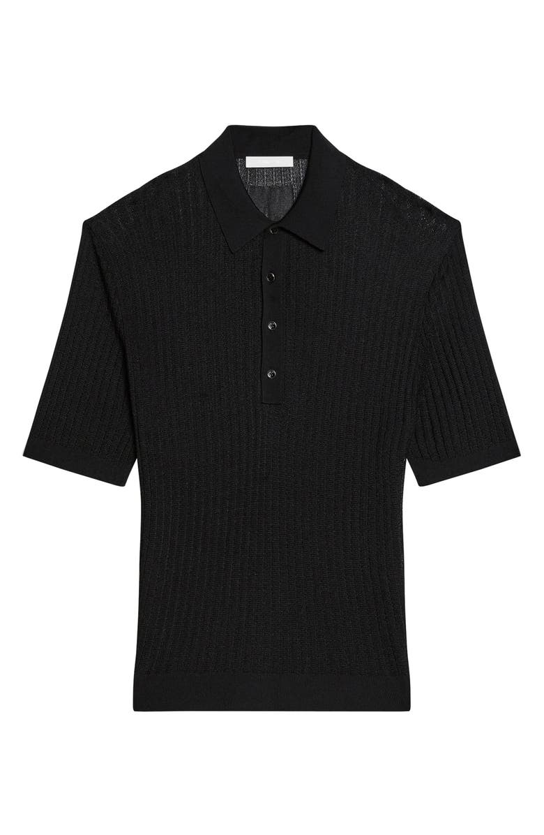 Helmut Lang Pointelle Rib Polo, Alternate, color, 