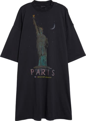 Balenciaga Liberty Graphic T-Shirt Minidress | Nordstrom