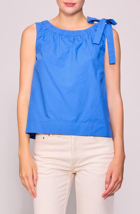 Tie Shoulder Sleeveless Top