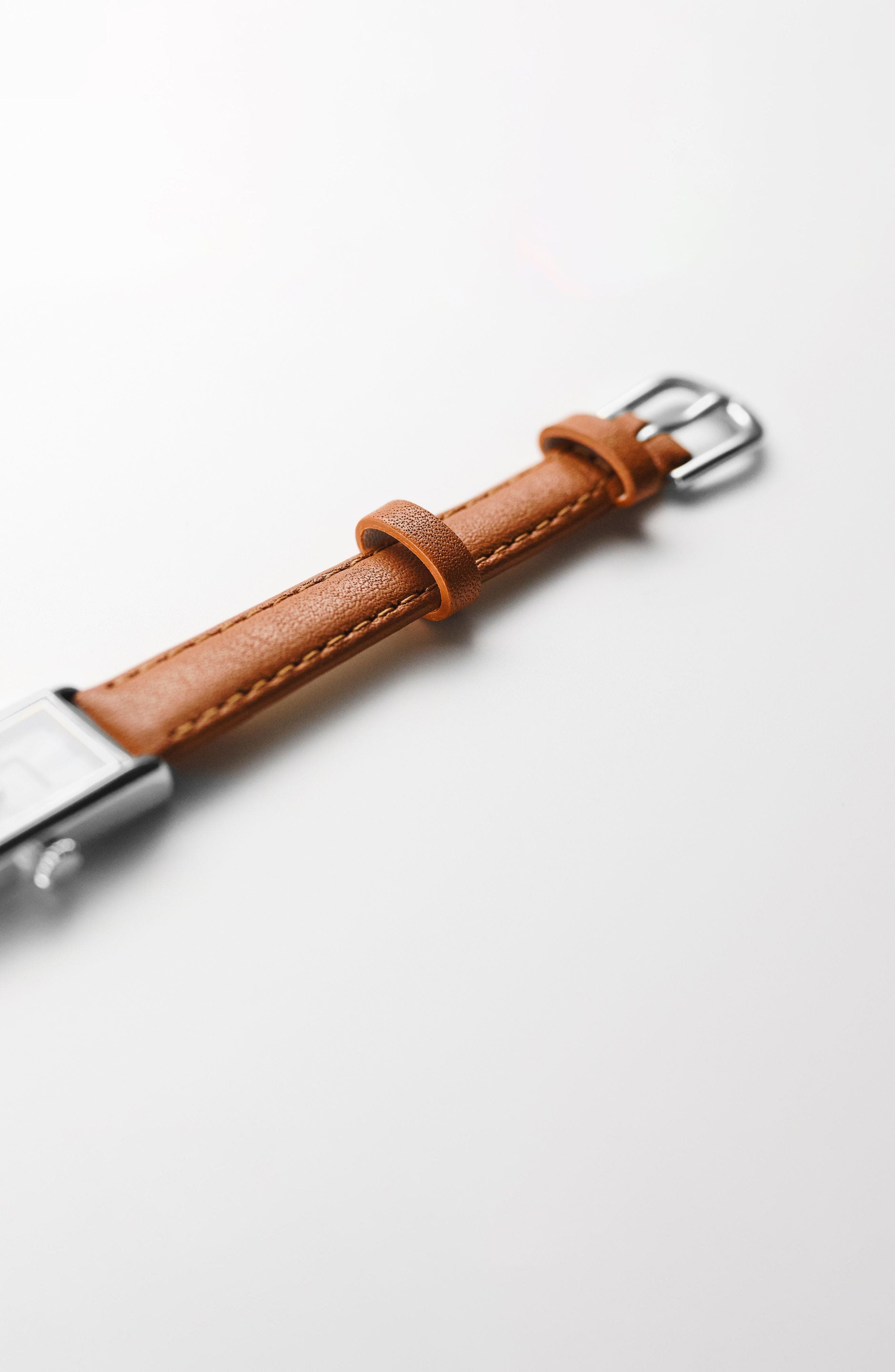 Tan Strap - Silver Buckle