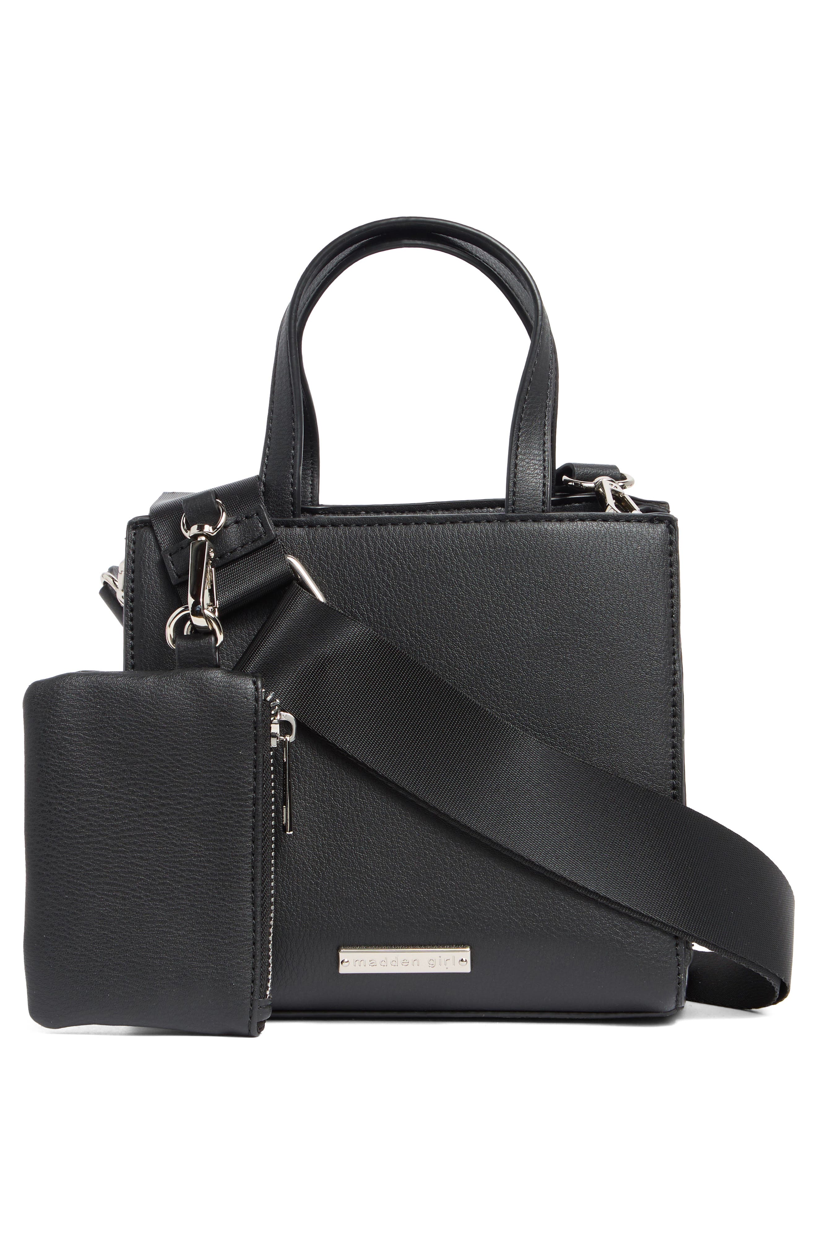 Madden Girl Buckle Mini Tote Bag, Alternate, color, 