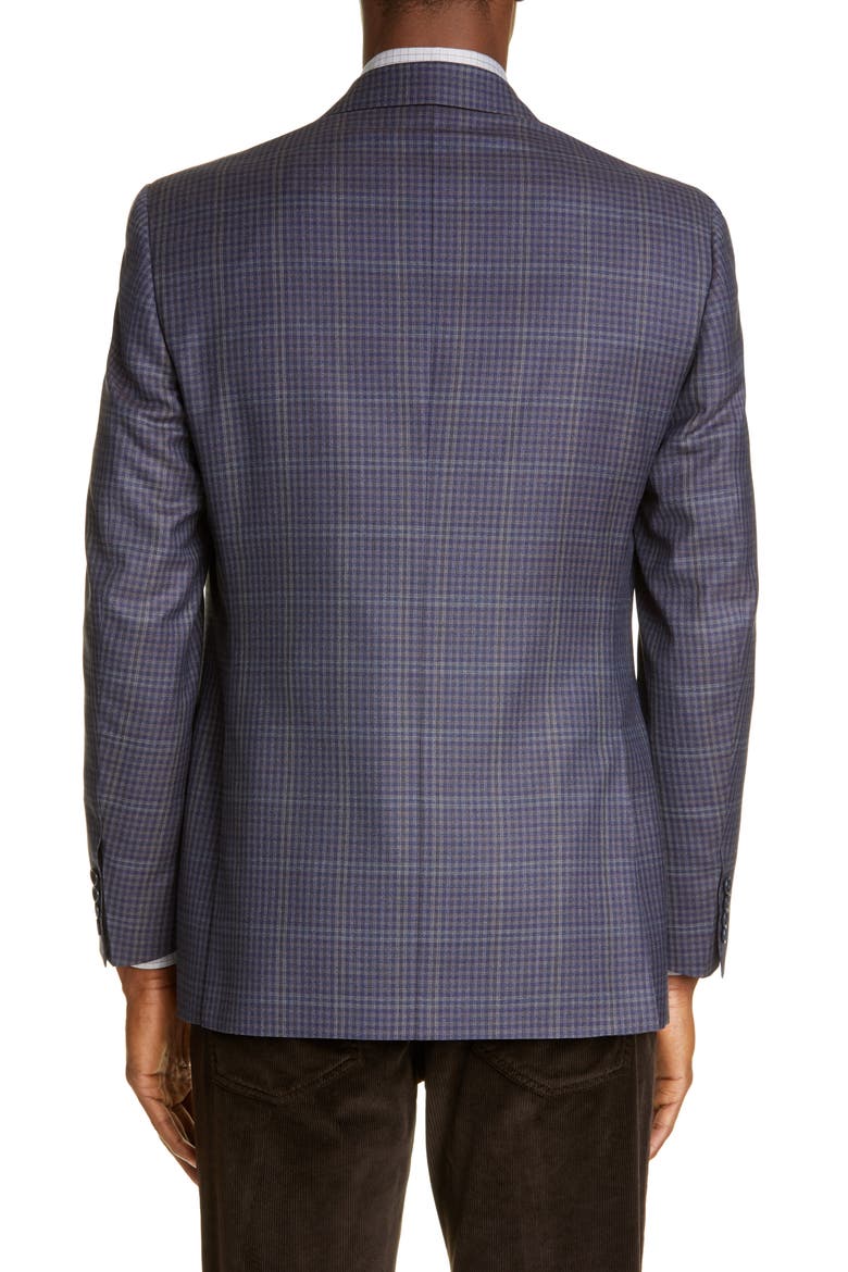 Sienna Soft Classic Fit Microcheck Wool Sport Coat, Alternate, color, BROWN