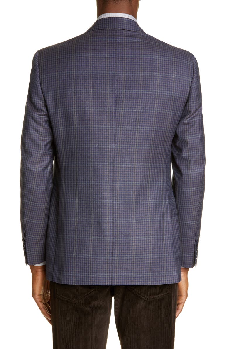Canali Sienna Soft Classic Fit Microcheck Wool Sport Coat, Alternate, color,