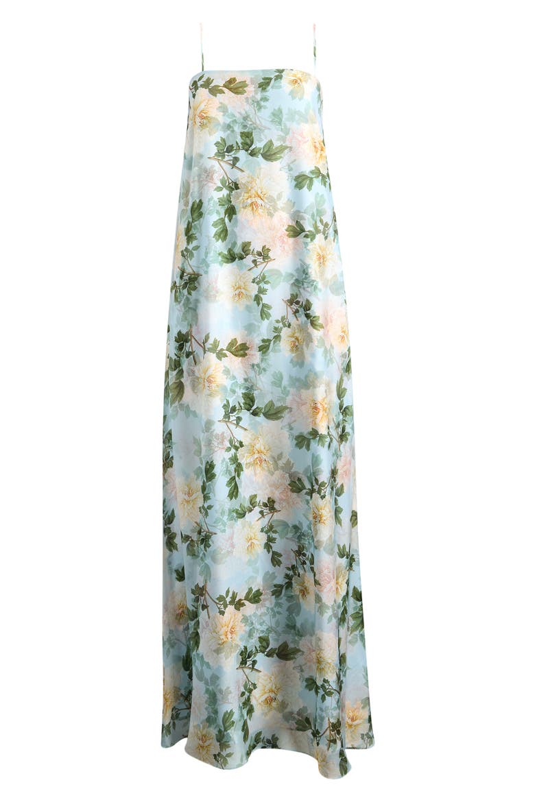 Shelby Floral Gown, Alternate, color, CLOUD BLUE PEONY