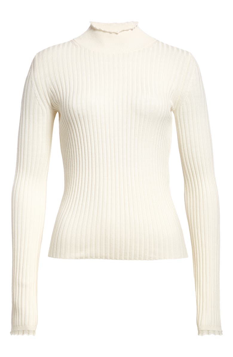 Chloé Scallop Cuff Wool Turtleneck Sweater | Nordstrom