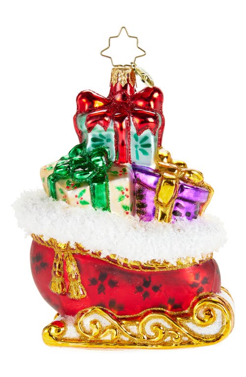 Christopher Radko Sleighful of Wonders Glass Ornament in Red Multi  product