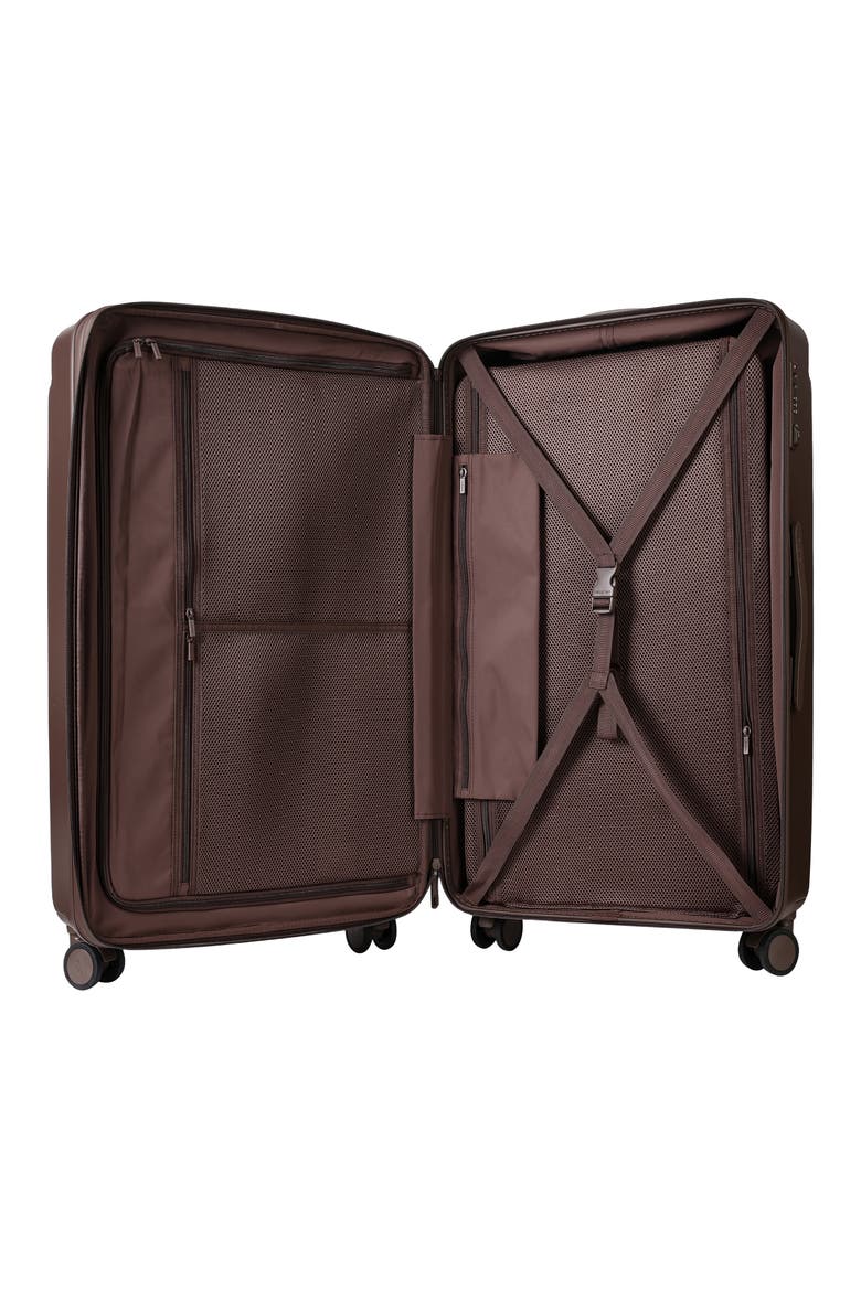 Nostos Matte Large Spinner Suitcase, Alternate, color, ESPRESSO