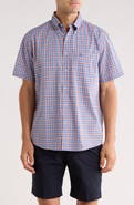 Brooks Brothers Sport Fit Plaid Short Sleeve Button-Down Shirt
