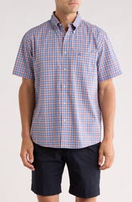 Brooks Brothers Sport Fit Plaid Short Sleeve Button-Down Shirt