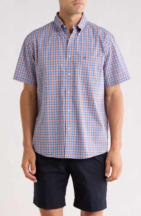 Brooks Brothers Sport Fit Plaid Short Sleeve Button-Down Shirt