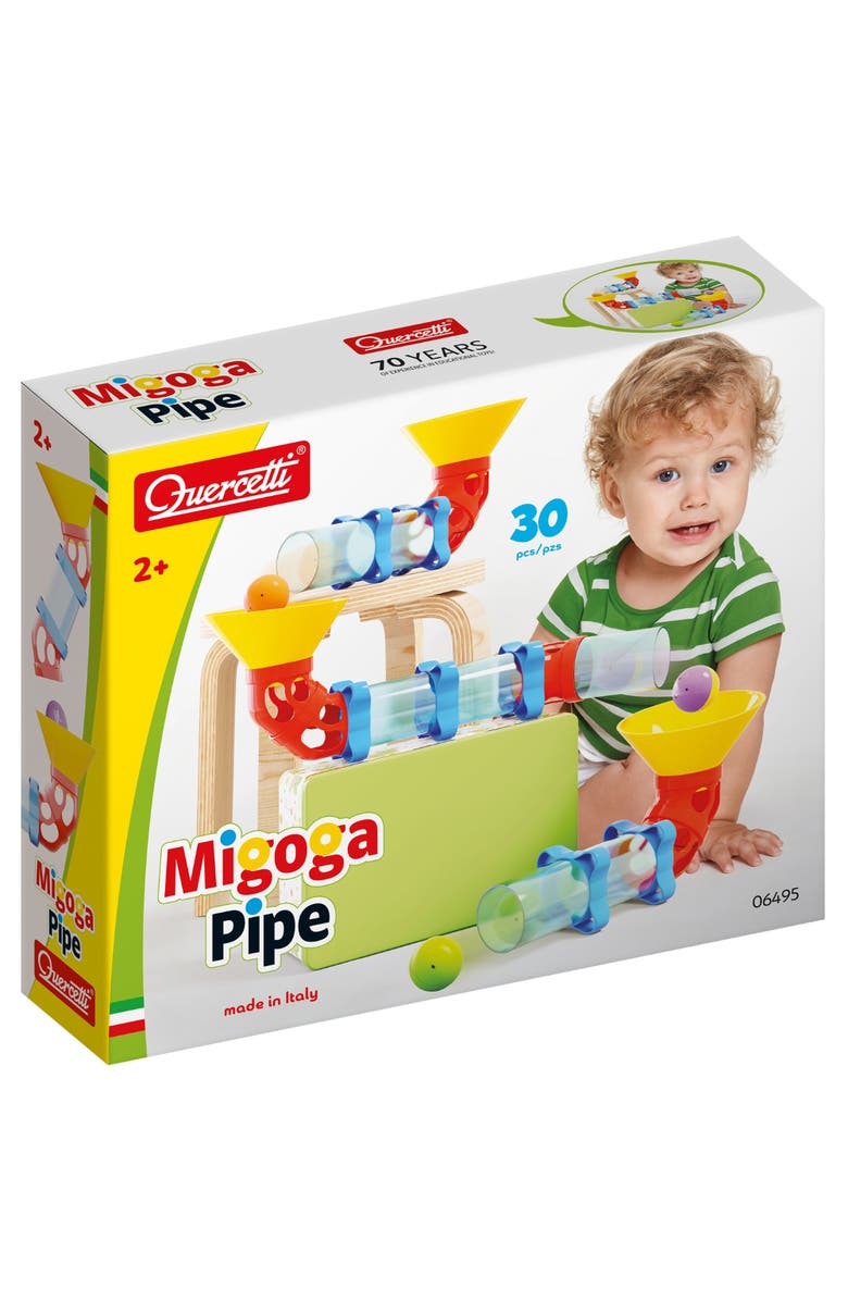 Quercetti Migoga Pipe 30Pc Marble Run Toy, Main, color, 