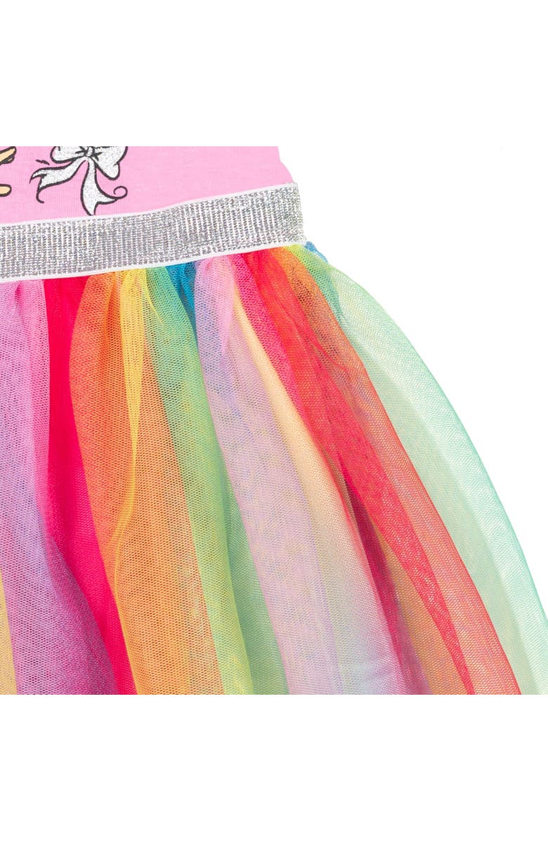 Disney Fancy Nancy Short Sleeve Tulle Dress, Alternate, color, Pink