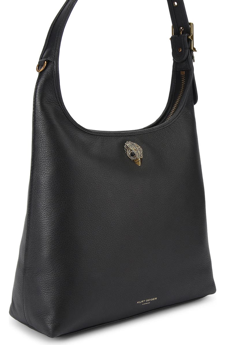 Kurt Geiger London Large Kurt Leather Shoulder Bag, Alternate, color, Black
