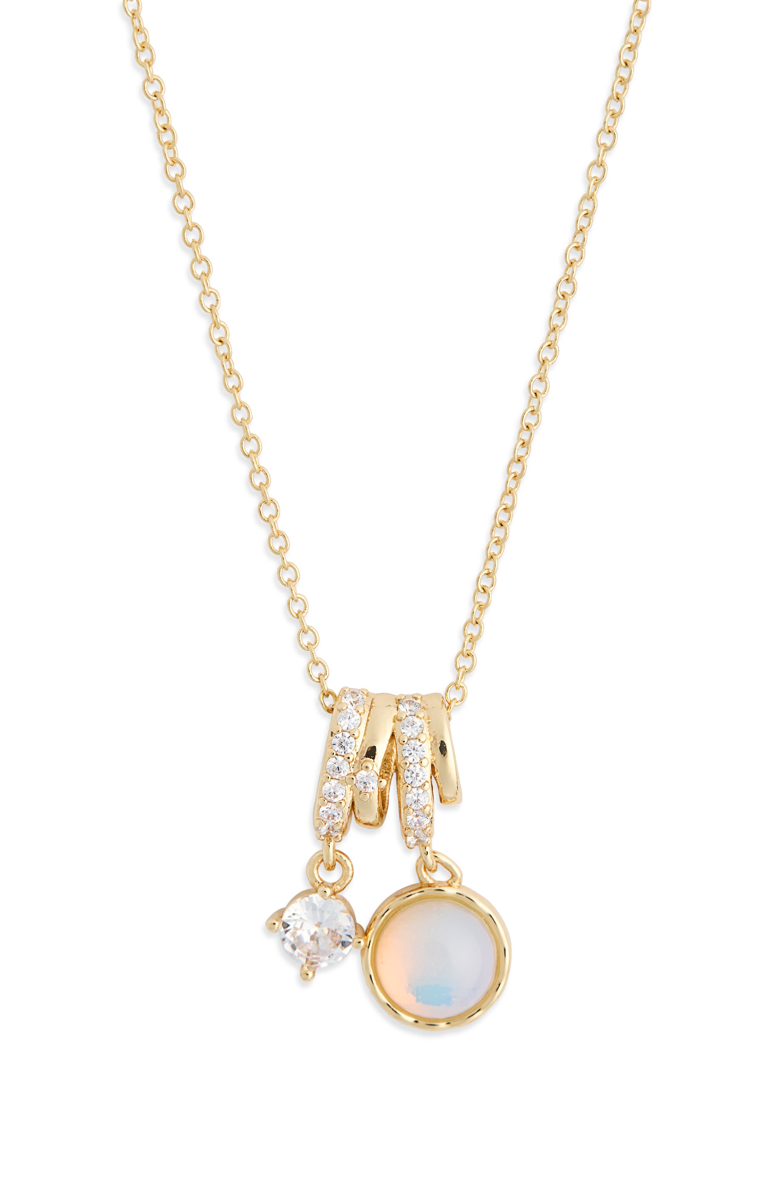 NORDSTROM RACK Cubic Zirconia Charm Necklace