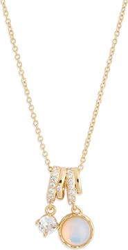 NORDSTROM RACK Cubic Zirconia Charm Necklace