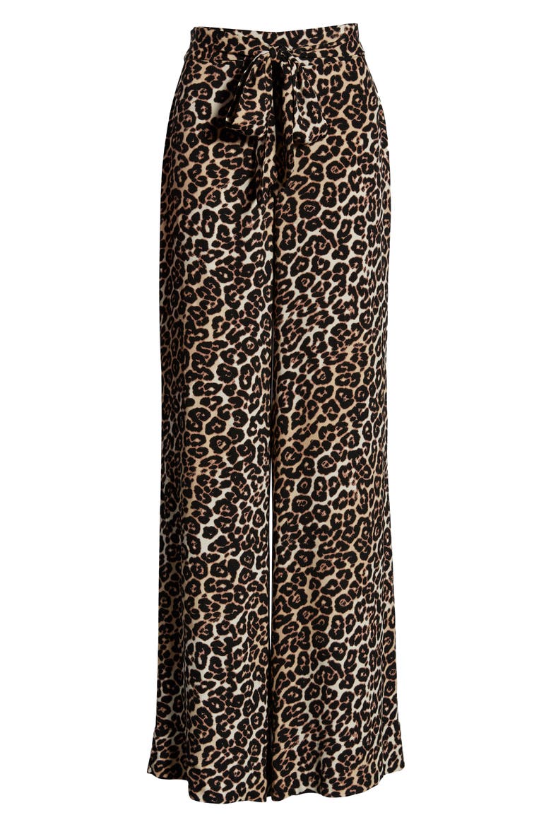 Caspian Wide Leg Pants, Alternate, color, LEOPARD