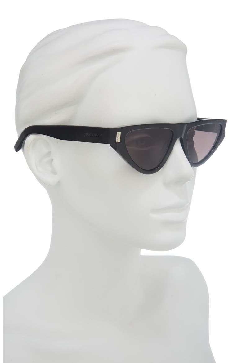 55mm Cat Eye Sunglasses, Alternate, color, BLACK