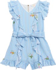 Truly Me Kids' Ruffle Stripe Romper