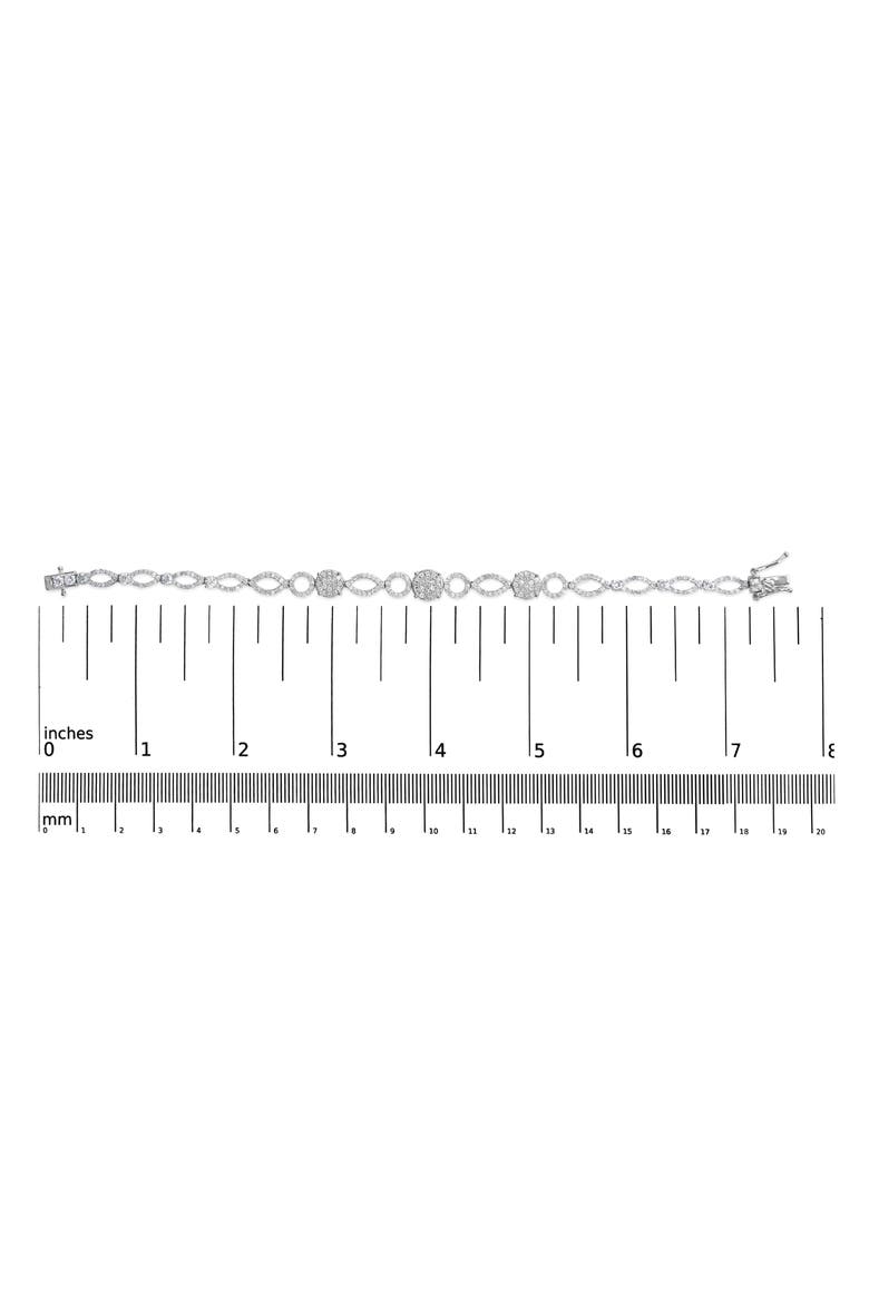10K White Gold 3.00 Cttw Diamond Link Bracelet, Alternate, color, White Gold