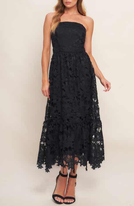 FLYING TOMATO Lace Midi Dress