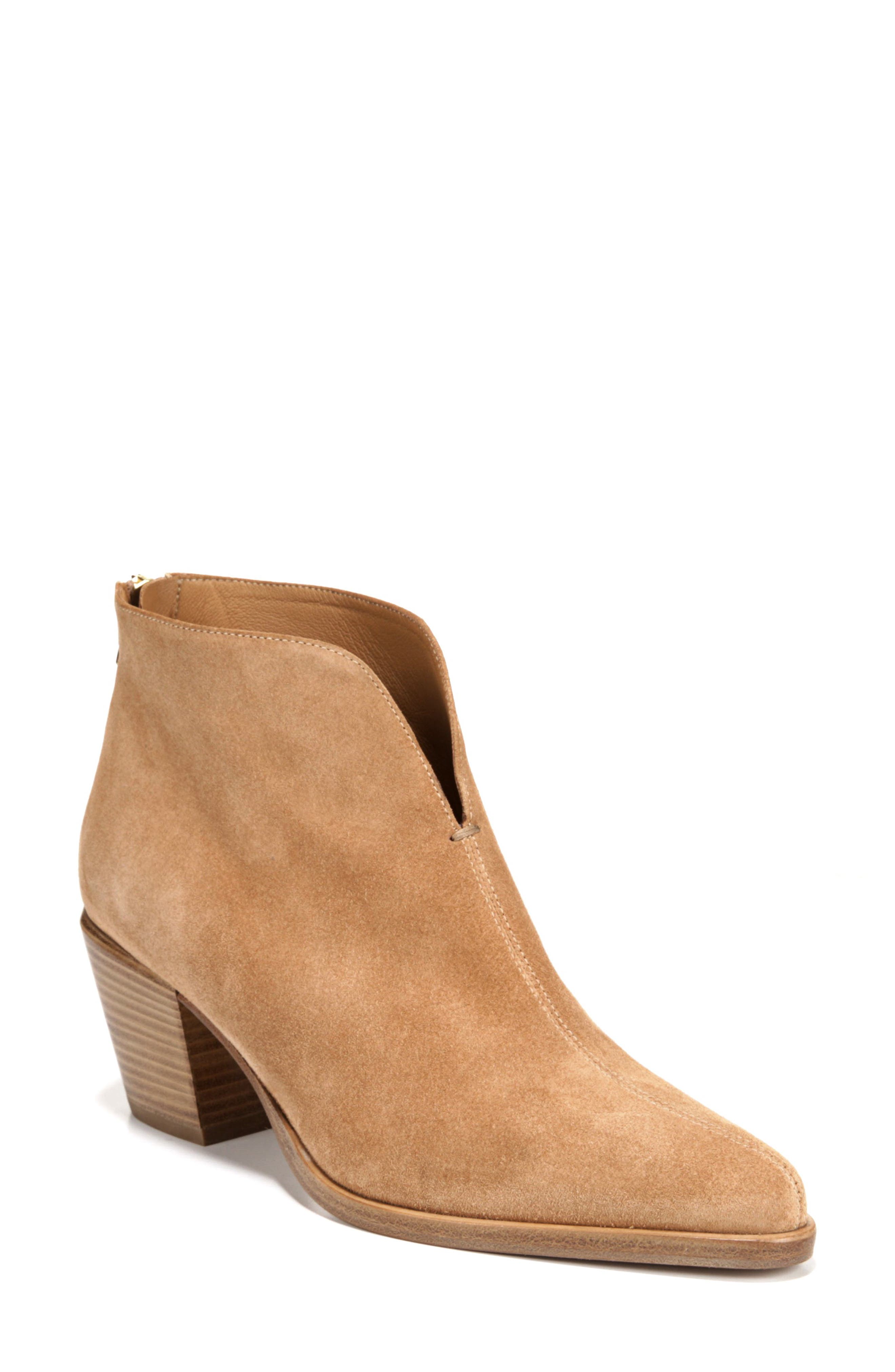 Havana Notch Bootie, Main, color, ROASTED CASHEW SUEDE
