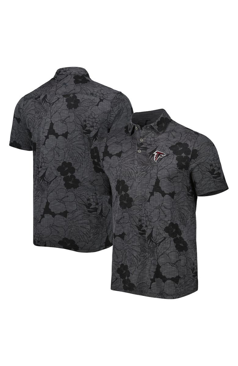 Tommy Bahama Men's Tommy Bahama Black Atlanta Falcons Miramar Blooms Polo, Main, color, Black