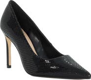 Dune London Brinlee Croc Embossed Leather Pump
