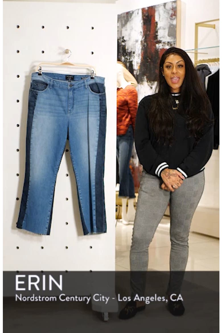 Modern Standard Two Tone Raw Hem Crop Jeans video