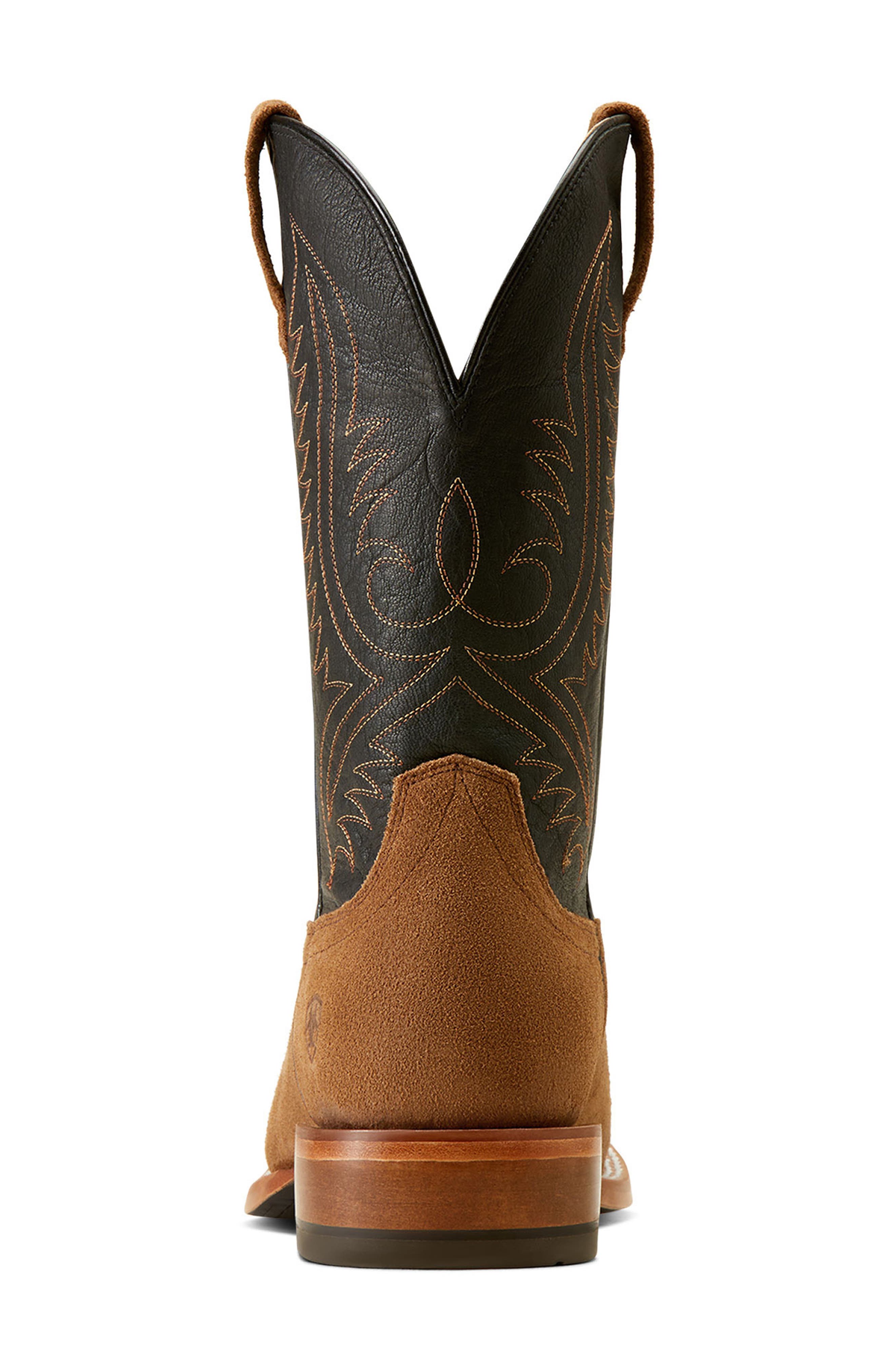 Ariat Circuit Paxton Cowboy Boot, Alternate, color, Ranch Brown Suede/ Bayou Black