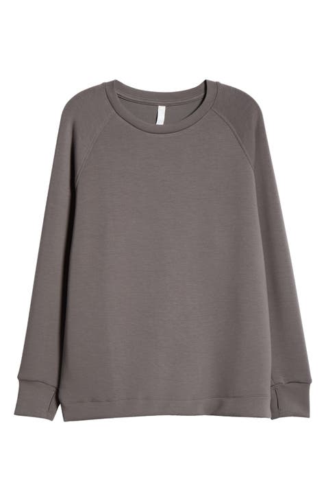 Long grey sweatshirt sale