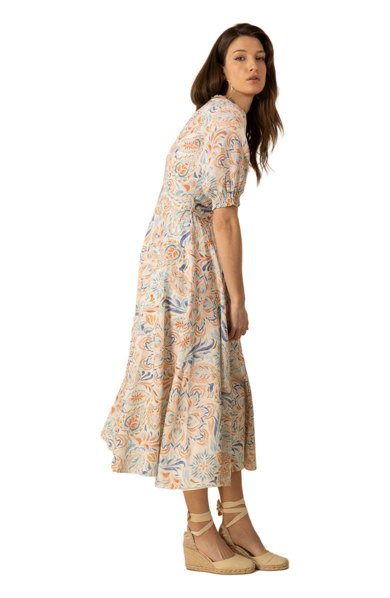 Hale Bob Faye Linen Maxi Dress, Alternate, color, 