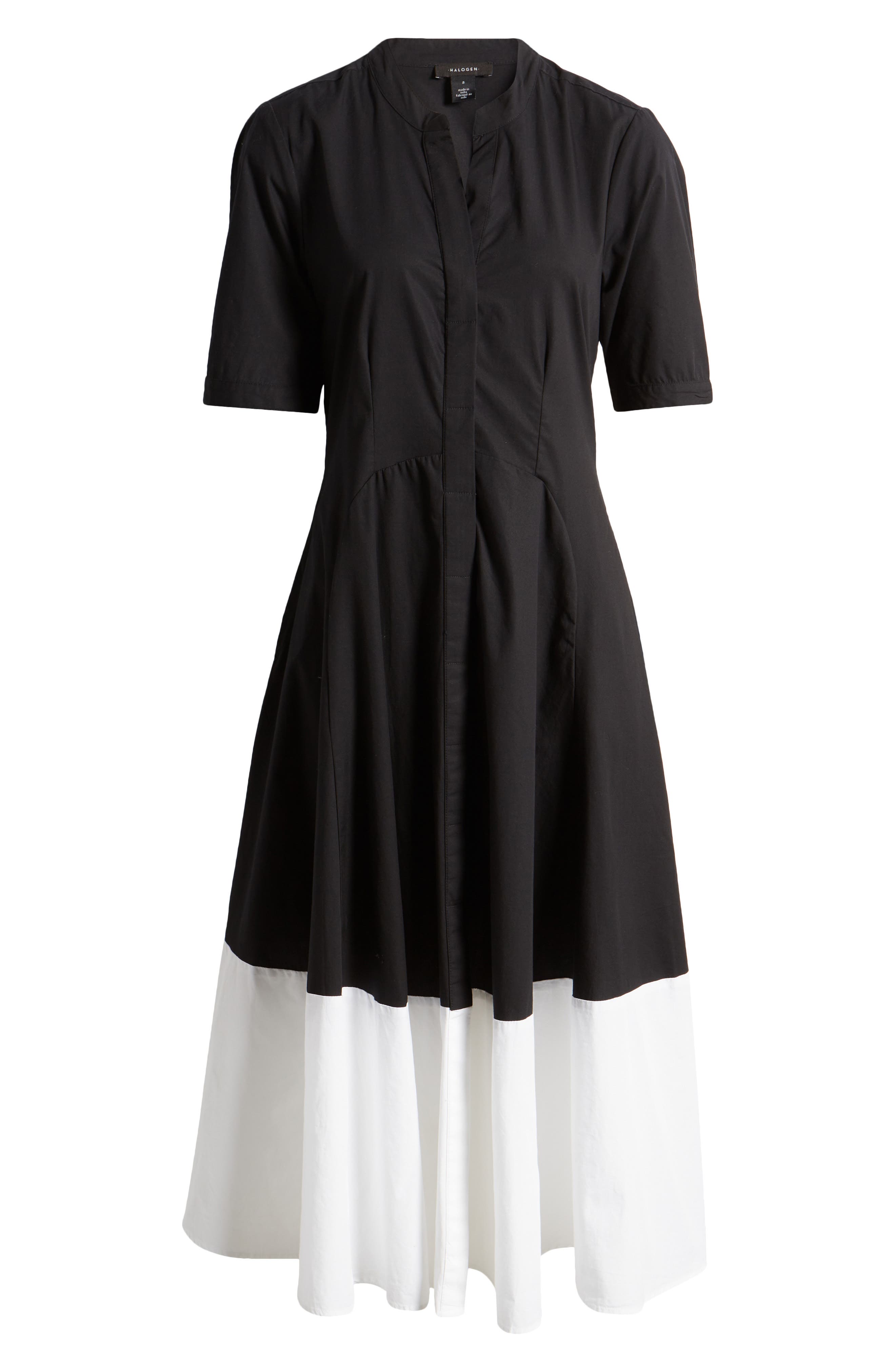 halogen a line dress Women's Front Seam A-Line Midi - Green Shes classic no-returns:2025-11-18T00:00:00_2025-11-18T23:59:59 BABARONI Chiffon and Lace Color:French Navy