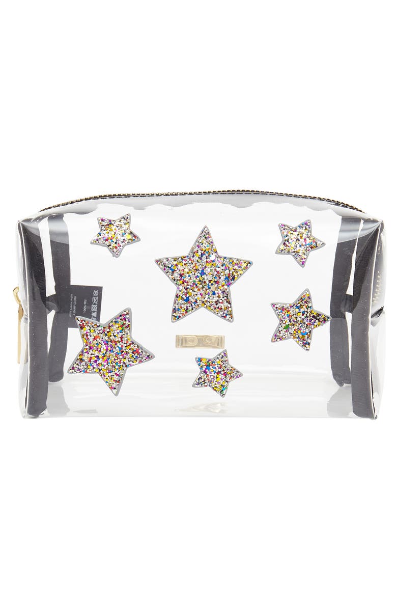 Skinnydip Stars Clear Makeup Bag, Alternate, color, 