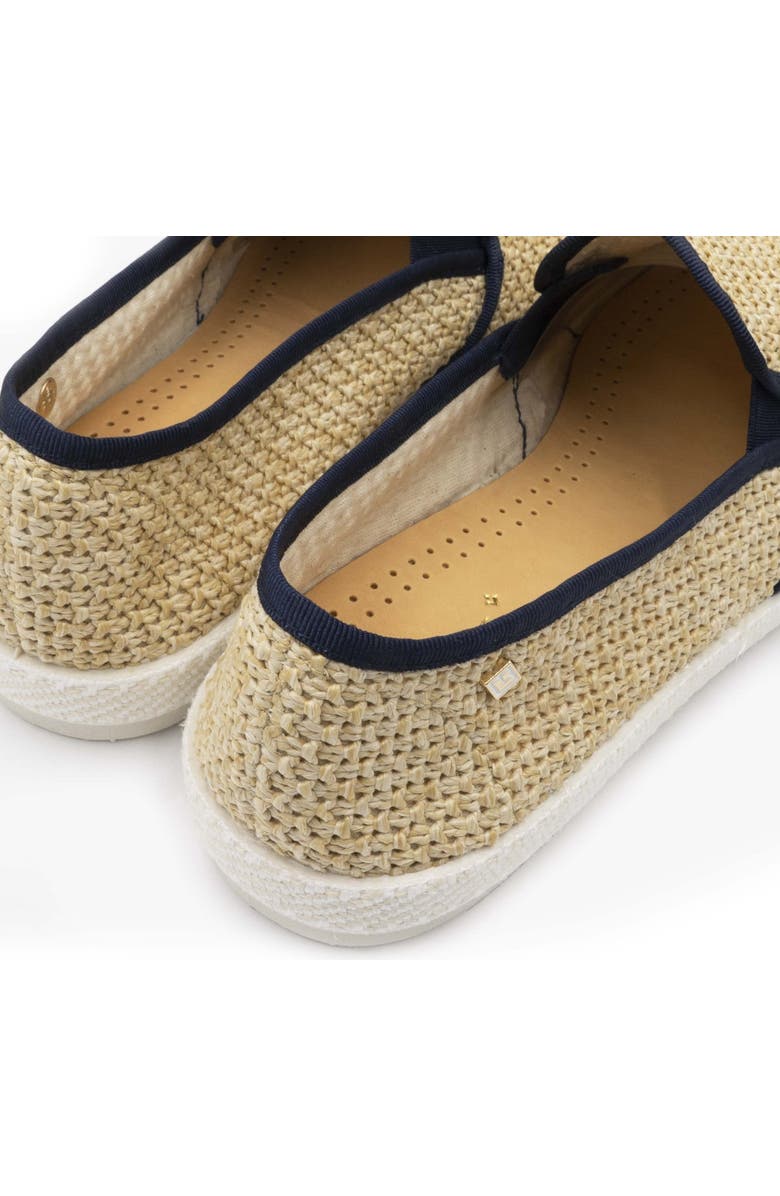 Rivieras Raffia Slip-On Loafer, Alternate, color, Natural And Navy