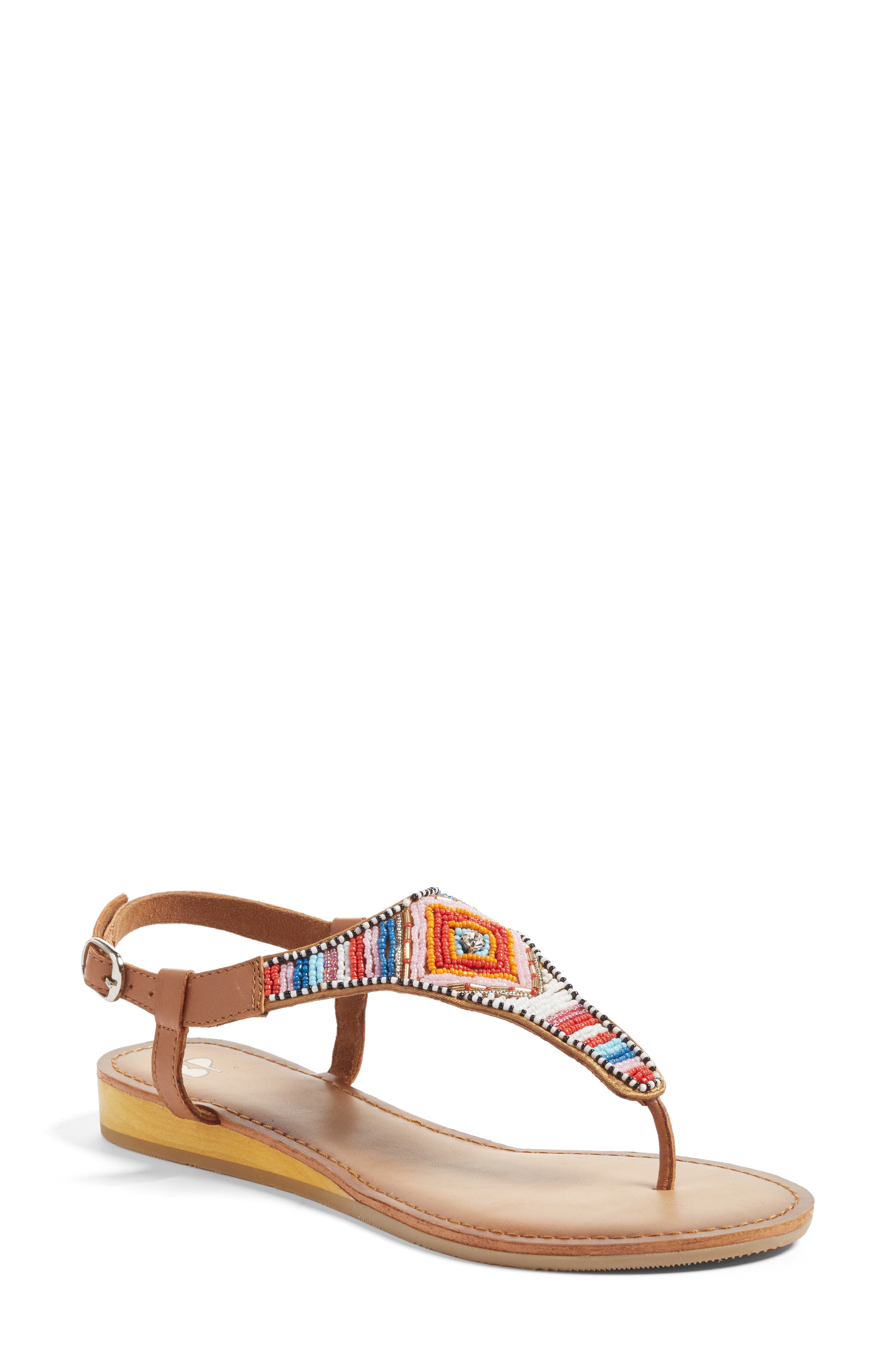 BP. Zandra Beaded V-Strap Sandal, Main, color, 