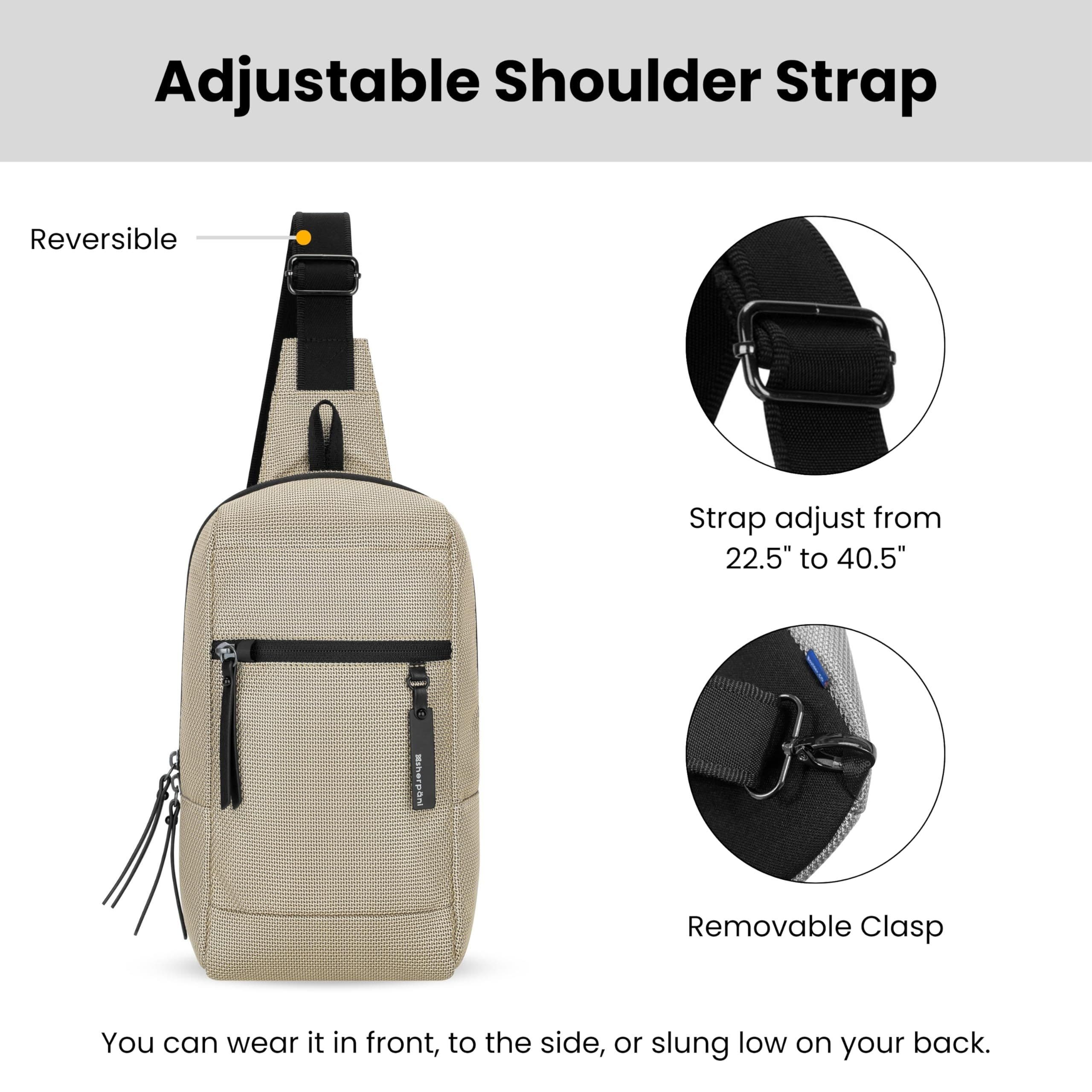 Sherpani Metro Anti Theft Travel Sling Bag Backpack, Alternate, color, Straw