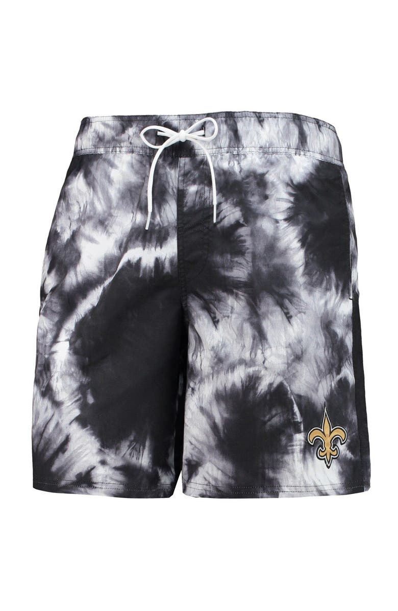 G-III SPORTS BY CARL BANKS Men's G-III Sports by Carl Banks Black New Orleans Saints Splash Volley Swim Shorts, Alternate, color, 