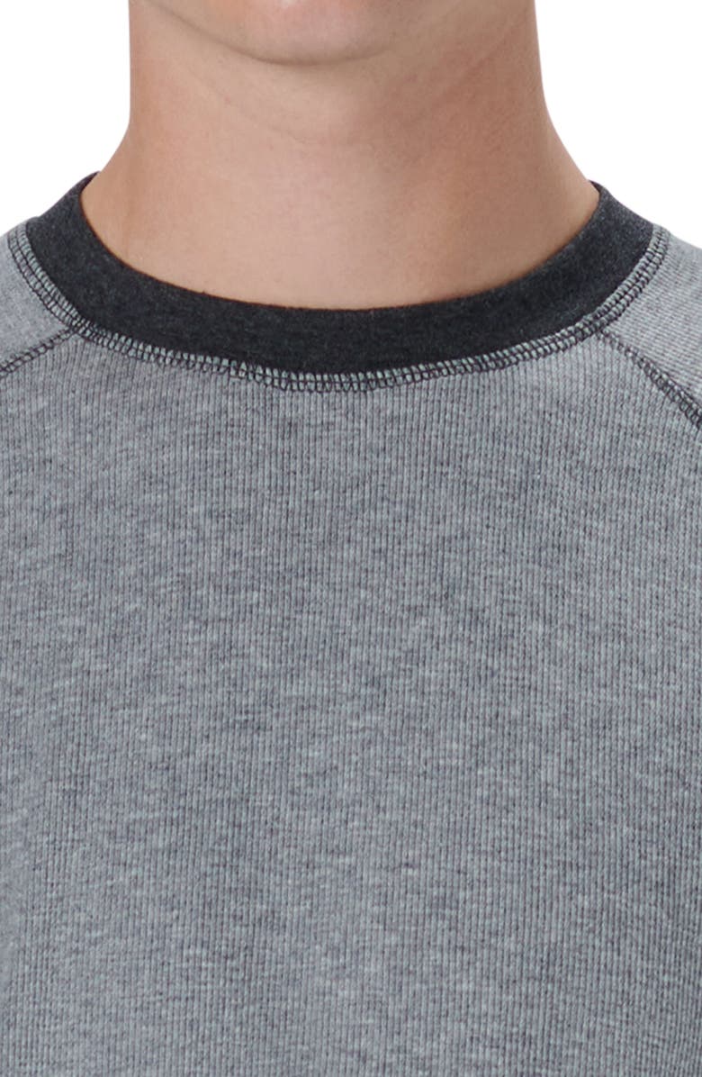 Bugatchi Contrast Rib Long Sleeve Cotton T-Shirt, Alternate, color, 