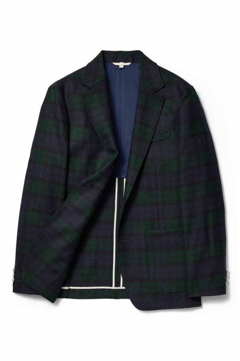 Alma Mater Wool Blazer, Alternate, color, BLACKWATCH PLAID