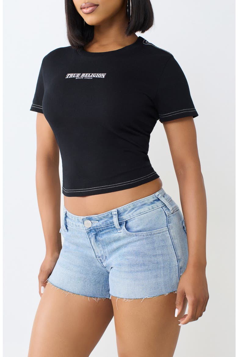 Crystal Tiger Relaxed Shrunken Graphic Tee, Alternate, color, JET BLACK