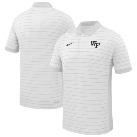 Men's Nike White Wake Forest Demon Deacons 2025 Early Season Coaches Sideline Victory Stripe Performance Polo