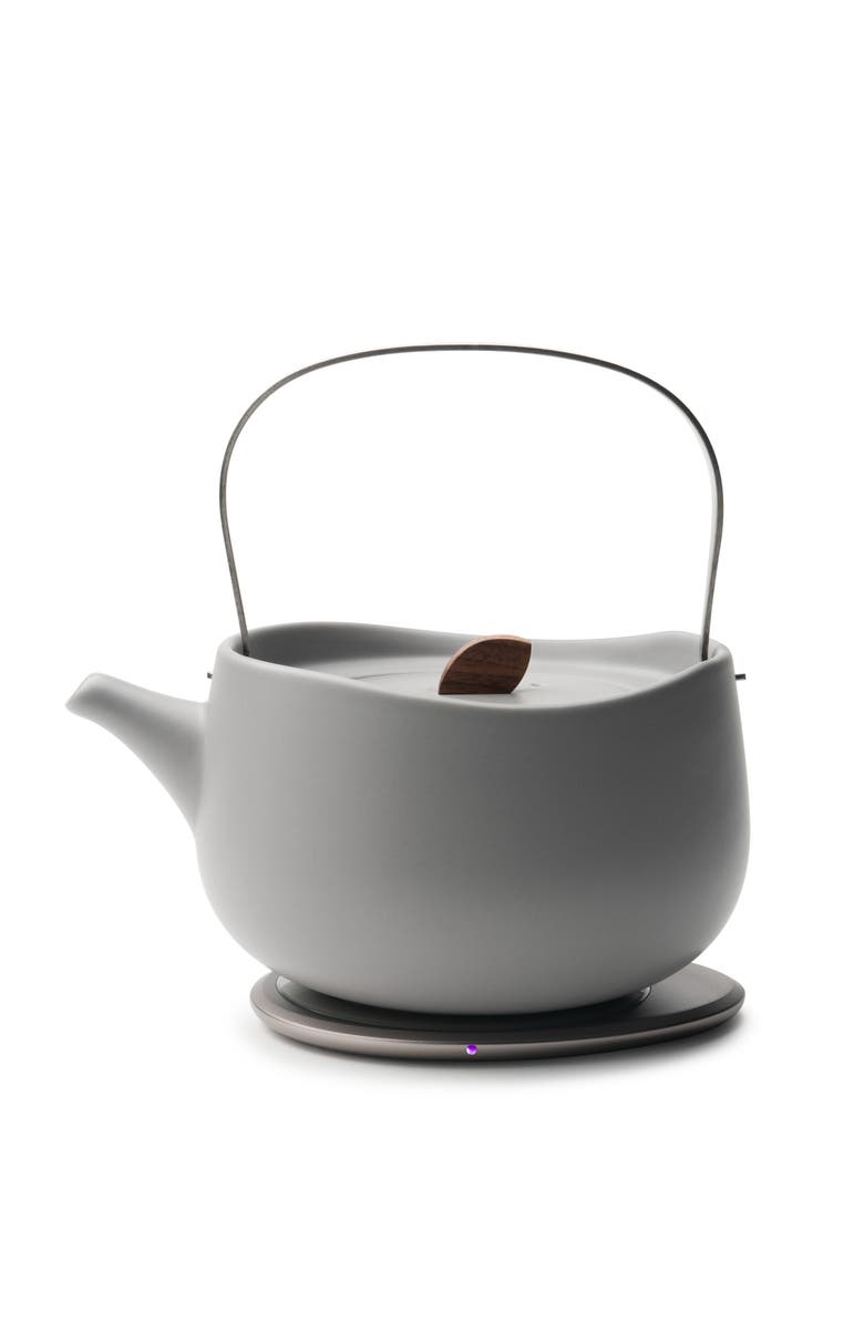 OHOM INC Leiph Self-heating Teapot Set, Main, color, Soft Gray