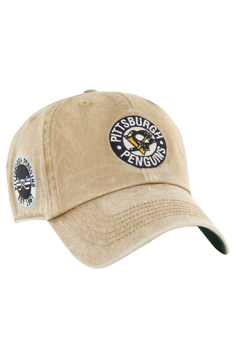 '47 Men's '47 Khaki Pittsburgh Penguins Earldor Clean Up Adjustable Hat, Main, color, Khaki