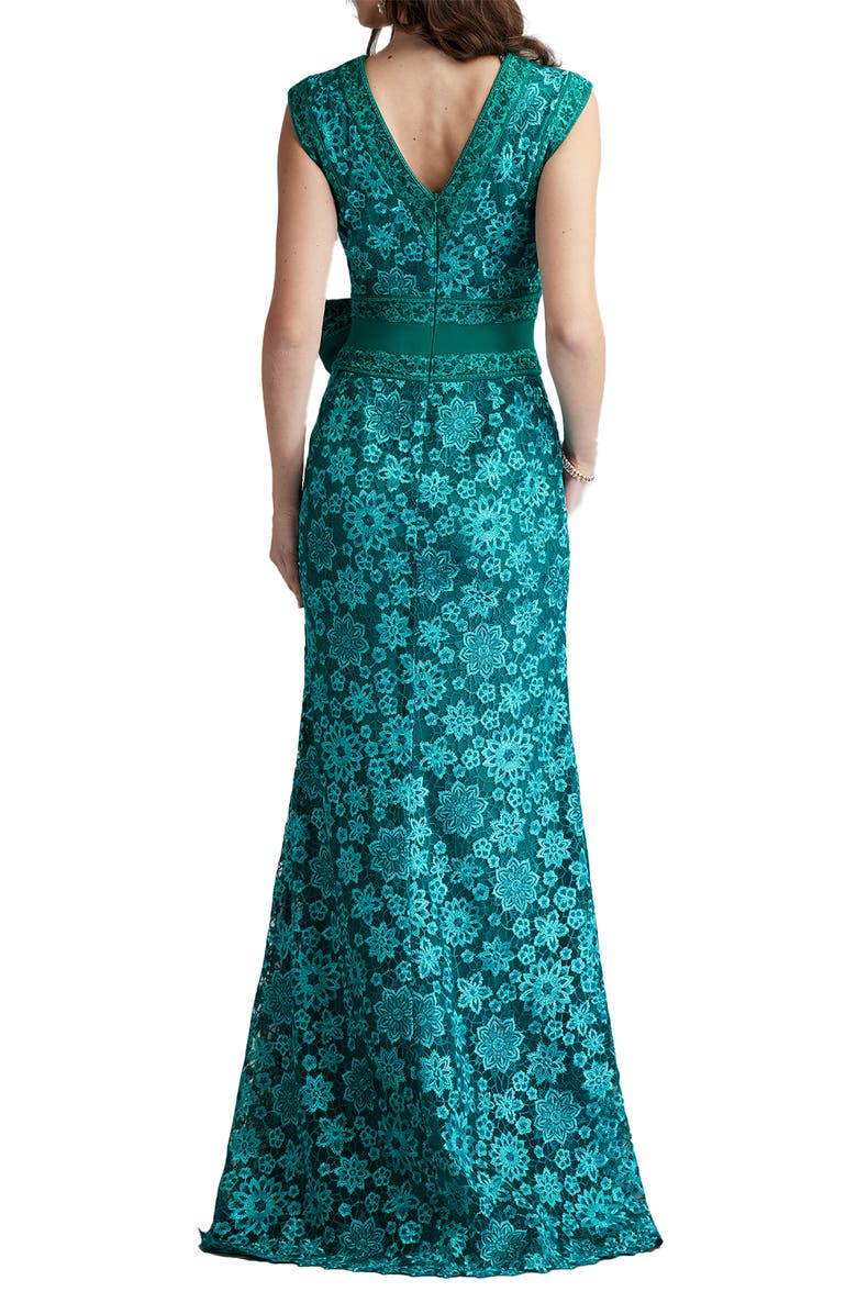 Tadashi Shoji Floral Embroidery Sleeveless Gown, Alternate, color, 